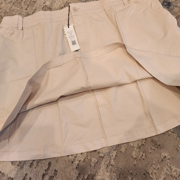 NWT Michael Stars Stretch Twill Beige Monroe Mini Skirt plus size 3X - Picture 15 of 16